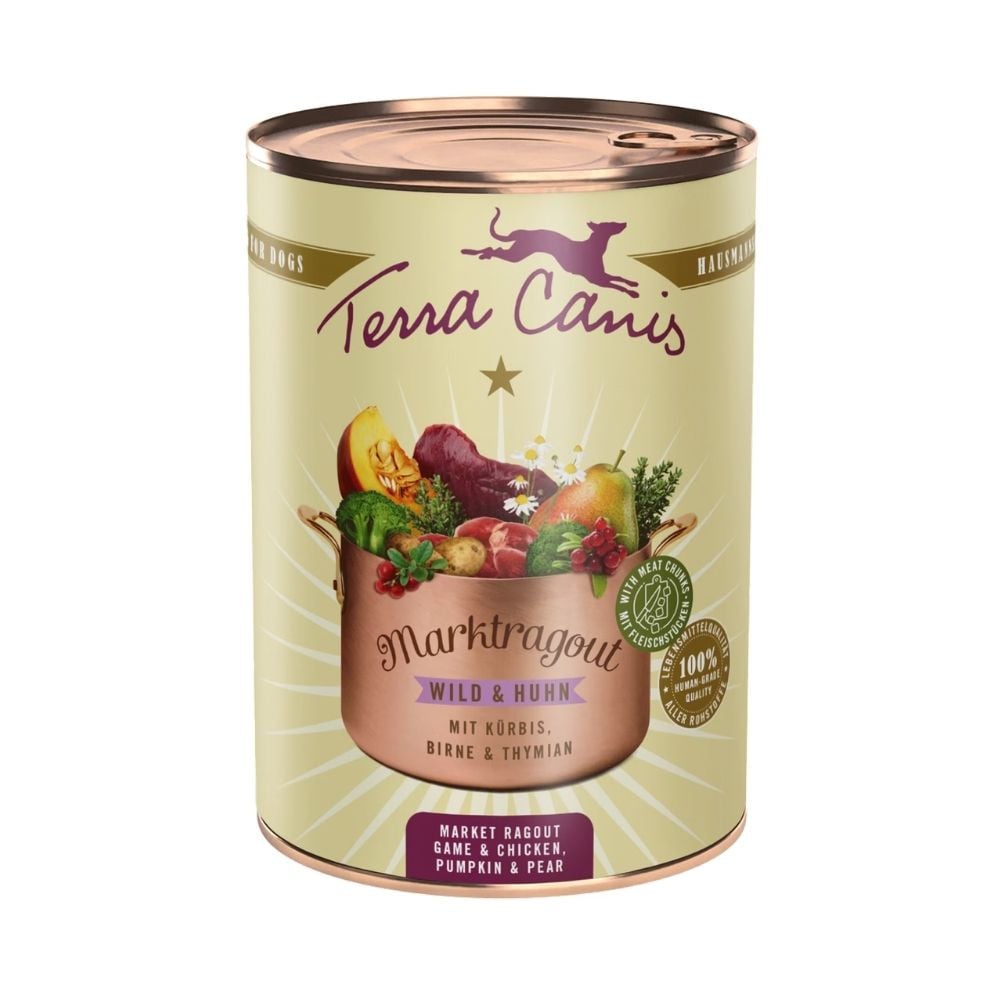Terra Canis Marktragout Lata de Venado y Pollo para Perro Comida húmeda para Perros Patitas&co