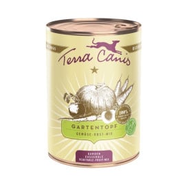 Terra Canis Lata de Macedonia de Frutas y Verduras para Perro Comida húmeda para Perros Patitas&co