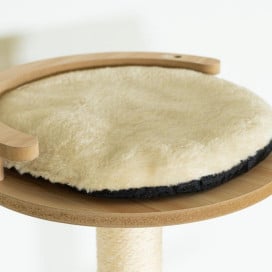 FreshCat Árbol Rascador de Madera con Dos Cunas Rascadores para Gatos Patitas&co