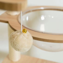 FreshCat Árbol Rascador de Madera con Dos Cunas Rascadores para Gatos Patitas&co