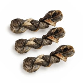 Mordedores Naturales de Trenza de Pescado (3 uds) Mordedores para Perros Patitas&co