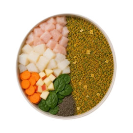 NaturalWil Comida Deshidratada de Pollo y Bacalao para Perro Dietas Veterinarias para Perros Patitas&co