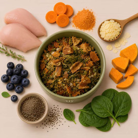 NaturalWil Comida Deshidratada de Pollo en Trocitos para Perro Comida Deshidratada para Perro Patitas&co