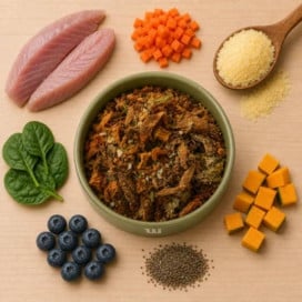 NaturalWil Comida Deshidratada de Pescado en Trocitos para Perro Comida Deshidratada para Perro Patitas&co