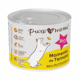 Puromenu Lata de Pollo Bio (Momento de Ternura) para Gato Comida húmeda para gatos Patitas&co