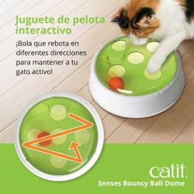 Catit Juguete Interactivo Bouncy Ball Dome 2.0 para Gato Juguetes para gatos Patitas&co