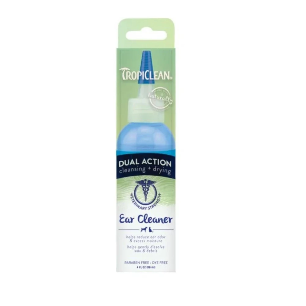 TropiClean Ear Cleaner Dual Action Higiene