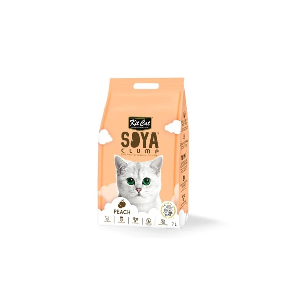 Kit Cat Arena BIO Soya Clump Peach Gatos