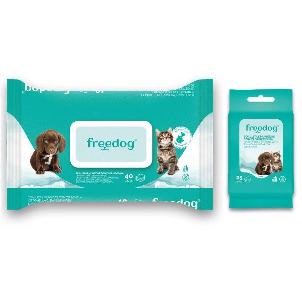 Toallitas Freedog Clorhexidina Perros y Gatos