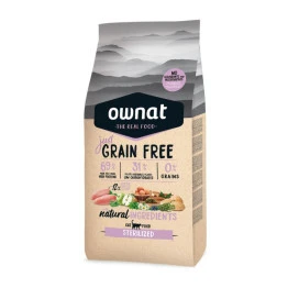 Ownat Pollo y Cerdo Pienso Natural Gato Esterilizado Pienso para gatos Patitas&co