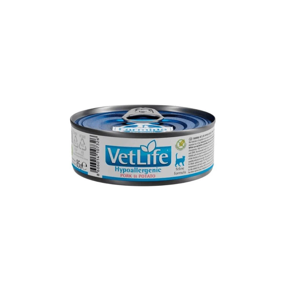 Farmina Vet Life Hipoalergenico Lata 85g Gatos Gatos alérgicos Patitas&co