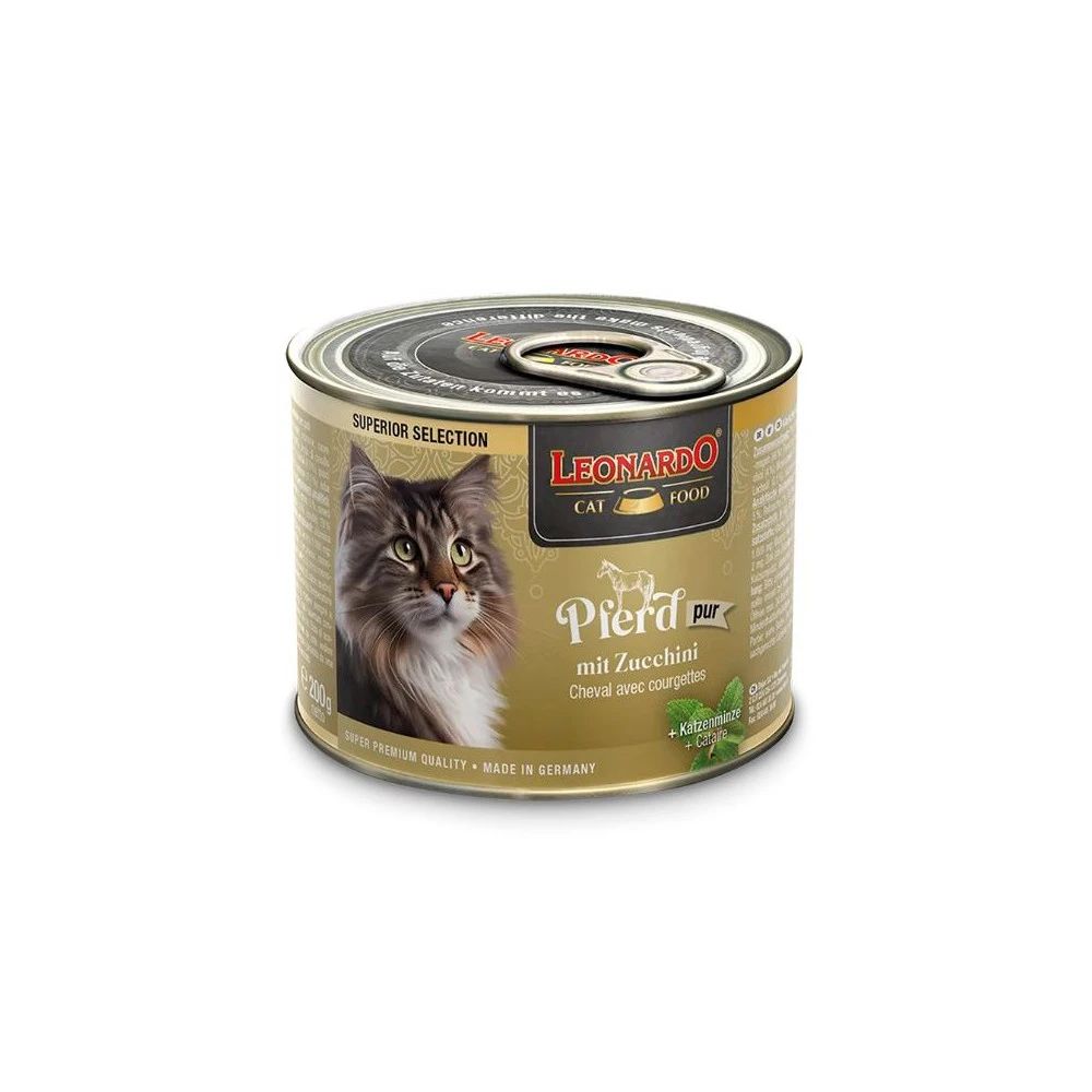 Leonardo Comida Humeda Caballo y Calabacin Gato Comida húmeda Patitas&co