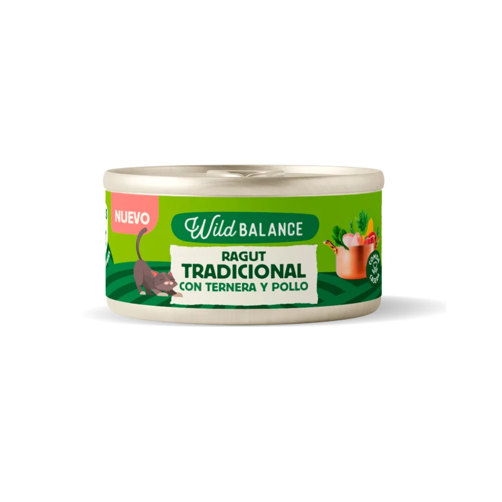 Wild Balance Ragut Ternera y Pollo para Gatos Comida húmeda para gatos Patitas&co