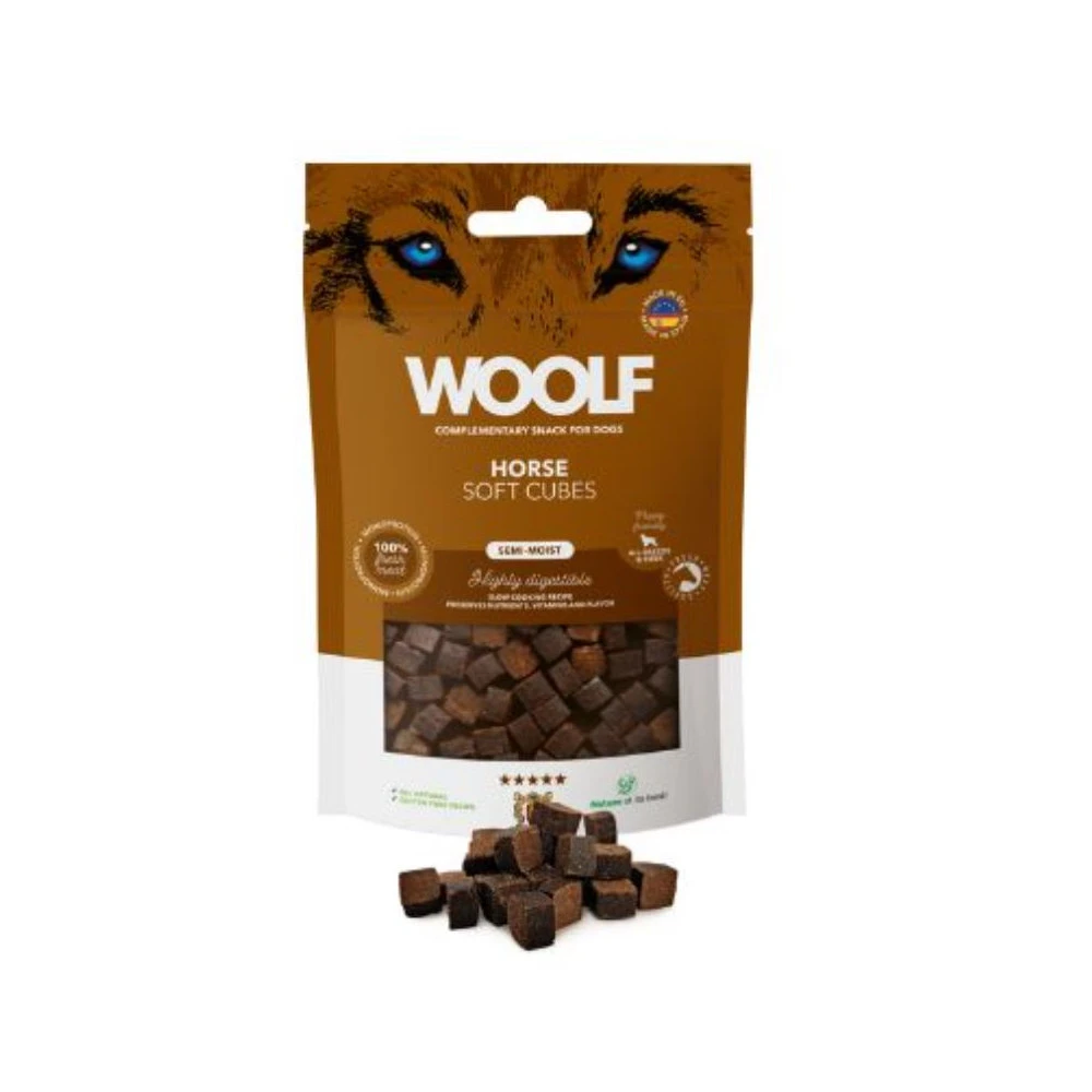 Woolf Cubes Snack de Caballo para Perros Snacks Saludables para Perros Patitas&co