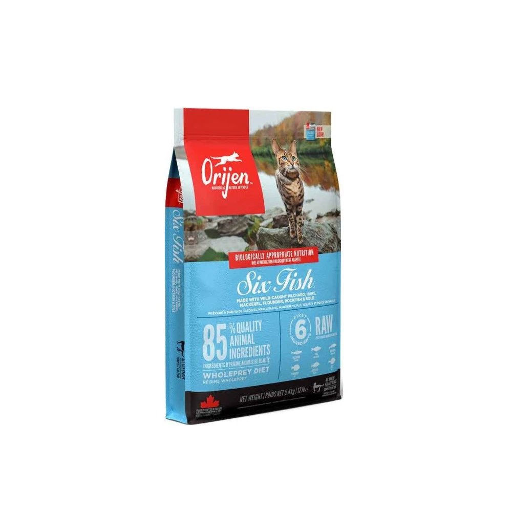 Orijen 6 Fish Cat Pienso Natural proteico Gatos Pienso para gatos Patitas&co