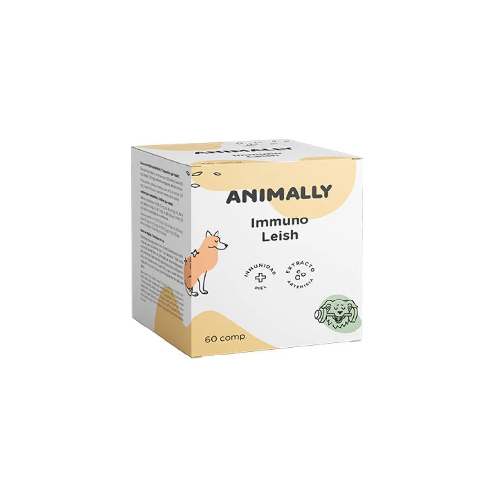 Inmuno Leish Animally - 60 Comprimidos Perros Suplementos Naturales para Perros Patitas&co