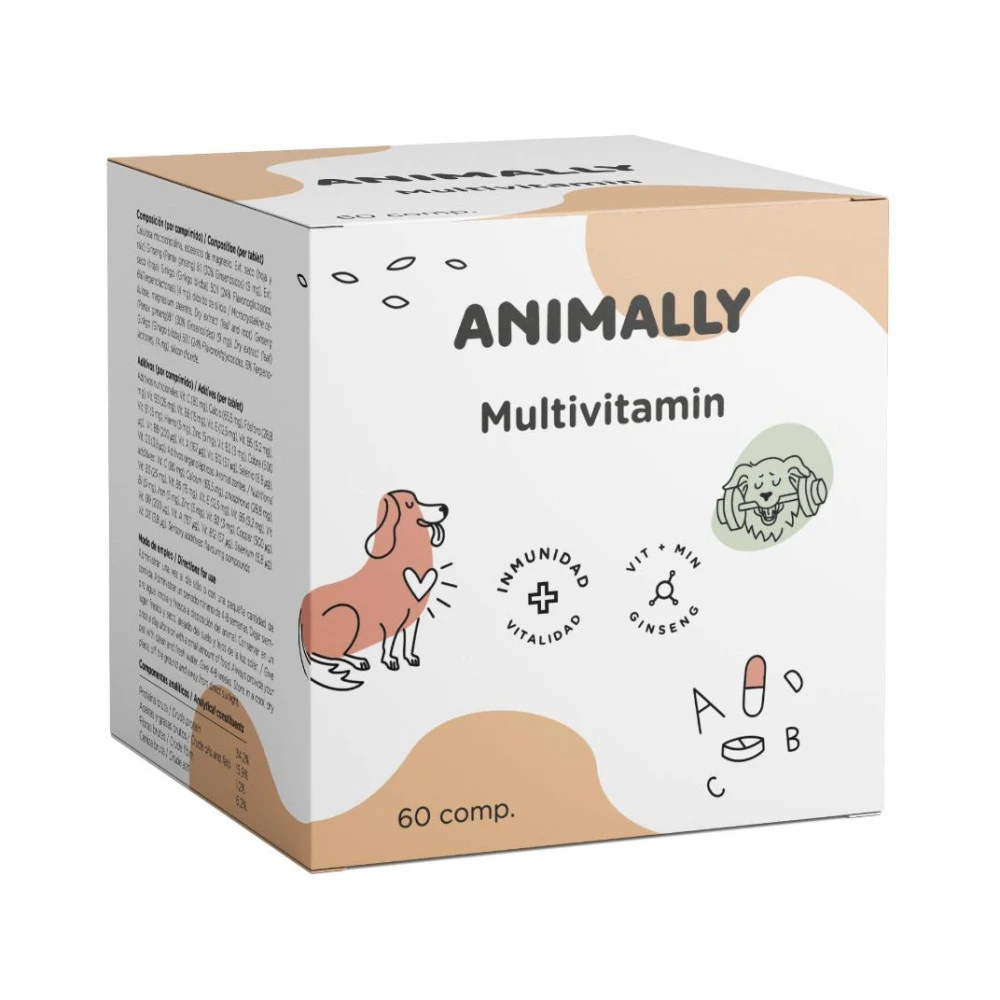 Multivitamin Animally - 60 comprimidos Perro y Gato