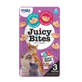Inaba Juicy Bites Chuches de Camarones y Marisco para Gato