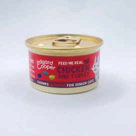 Edgard and Cooper Lata Pollo y Pavo para Gato Senior Comida húmeda para gatos Patitas&co