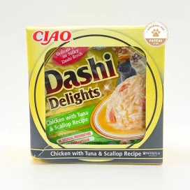 Inaba Dashi Delights Pollo, Atun y Vieiras Gatos Comida húmeda para gatos Patitas&co