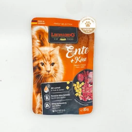 Leonardo Sobre Pato con Queso Comida Humeda 85g Gato Comida húmeda para gatos Patitas&co