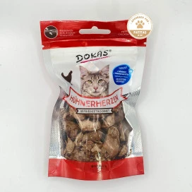 Dokas Snack Corazones de Pollo Liofilizados Gatos Snacks para Gatos Patitas&co