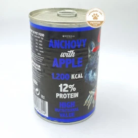 Alpha Spirit Comida Humeda Boqueron con Manzana Roja Perros Comida húmeda para Perros Patitas&co