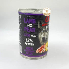 Alpha Spirit Lata Cordero con Pera Comida Humeda 400g Perro Comida húmeda para Perros Patitas&co