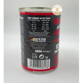 Alpha Spirit Lata Pavo con Pera Comida Humeda 400g Perros Comida húmeda para Perros Patitas&co