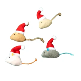 Peluche Raton Navideño con Gorro (ud)