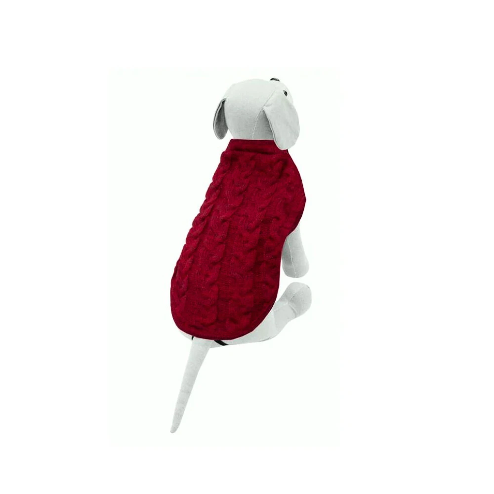 Suéter Rojo de Patrón Trenzado para Mascotas Especial navidad Patitas&co Suéter Rojo de Patrón Trenzado para Mascotas Especial navidad Patitas&co