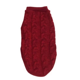Suéter Rojo de Patrón Trenzado para Mascotas Especial navidad Patitas&co Suéter Rojo de Patrón Trenzado para Mascotas Especial navidad Patitas&co