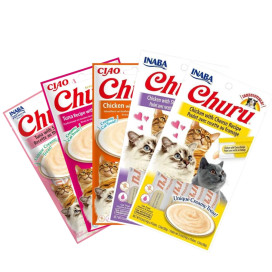 Churu Snack Sabores Variados para Gatos Snacks para Gatos Patitas&co Churu Snack Sabores Variados para Gatos Snacks para Gatos Patitas&co