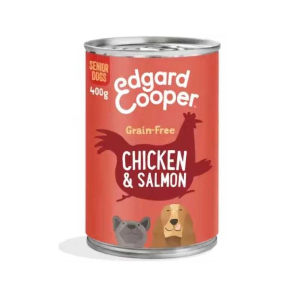 Edgard and Cooper Pollo y Salmon lata (400g) Senior Comida húmeda para Perros Patitas&co