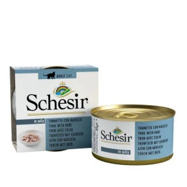 Schesir Lata Atun y Merluza en Gelatina para Gato Comida húmeda para gatos Patitas&co
