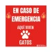 Pegatina de Emergencia - Aqui Viven Gatos