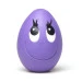 Juguete Huevo Sonriente de Látex Morado