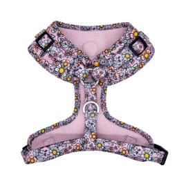 Dukier Arnes Ajustable Flower Power Para Perros Collar, Correa y Arnes Perro Patitas&co
