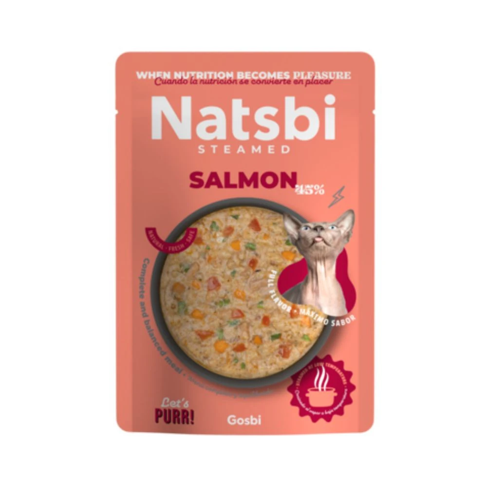 Natsbi Steamed Salmon Comida Natural Cocinada Gato Patitas&co Patitas&co