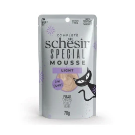 Schesir Mousse Light Pollo para Gatos 70g Comida húmeda para gatos Patitas&co