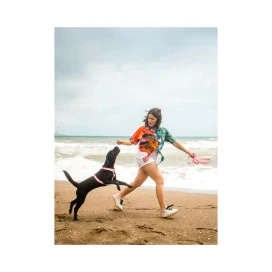 Dukier Arnes Waterproof Pink para Perros Collar, Correa y Arnes Perro Patitas&co