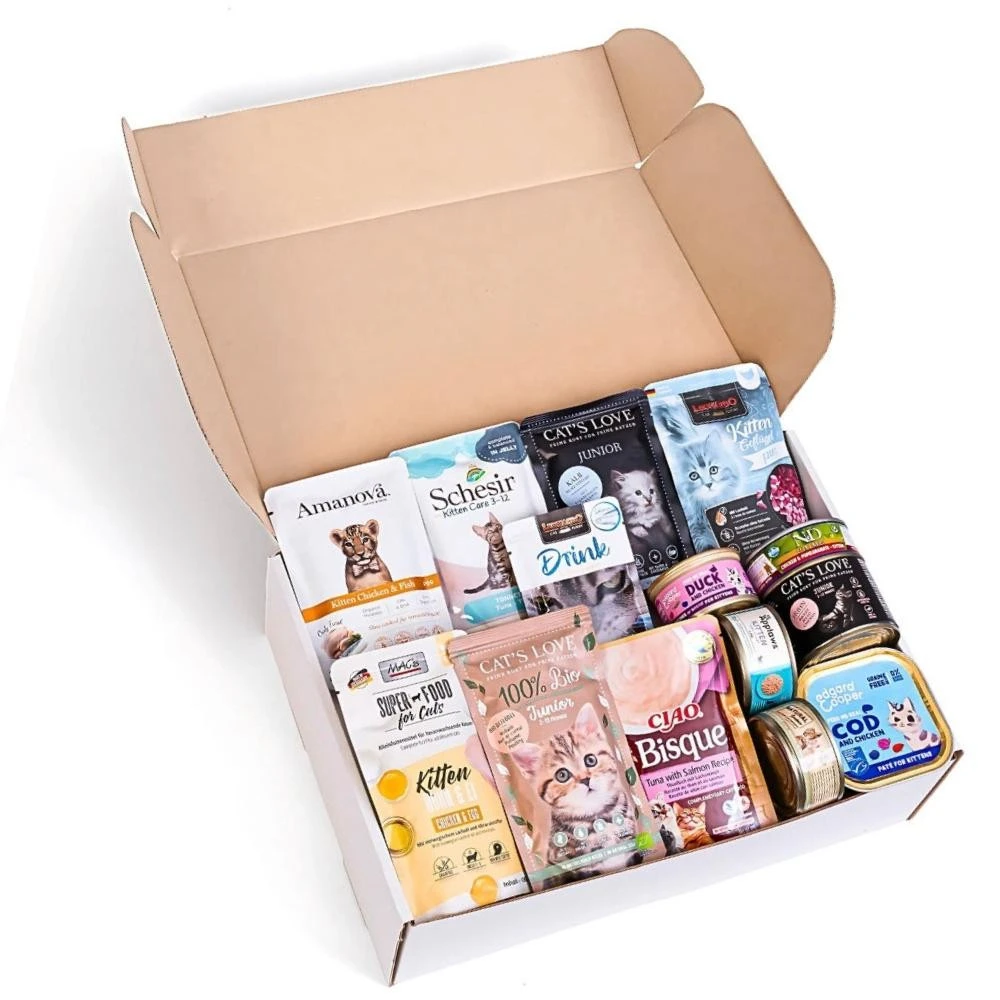 Caja de Degustación Happy CATa Kitten Comida húmeda para gatos Patitas&co Caja de Degustación Happy CATa Kitten Comida húmeda para gatos Patitas&co