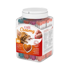 Catit Creamy Snacks Cremosos Bote 80 Tubos Snacks para Gatos Patitas&co