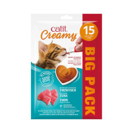 Catit Creamy Snacks Cremosos de Atún 15 tubos para Gatos Snacks para Gatos Patitas&co