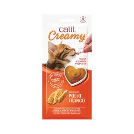 Catit Creamy Snacks Cremosos de Pollo 4 Tubos para Gatos Snacks para Gatos Patitas&co