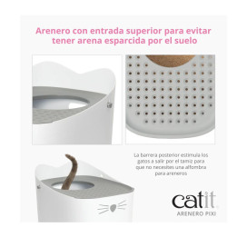 Catit Arenero PIXI con Entrada Superior Arena, areneros y empapadores para gatos Patitas&co Catit Arenero PIXI con Entrada Superior Arena, areneros y empapadores para gatos Patitas&co