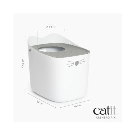 Catit Arenero PIXI con Entrada Superior Arena, areneros y empapadores para gatos Patitas&co Catit Arenero PIXI con Entrada Superior Arena, areneros y empapadores para gatos Patitas&co