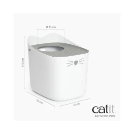 Catit Arenero PIXI con Entrada Superior Arena, areneros y empapadores para gatos Patitas&co