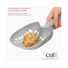 Catit Pixi Pala Gris para Arenero Gatos Arena, areneros y empapadores para gatos Patitas&co