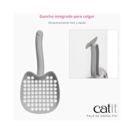 Catit Pixi Pala Gris para Arenero Gatos Arena, areneros y empapadores para gatos Patitas&co